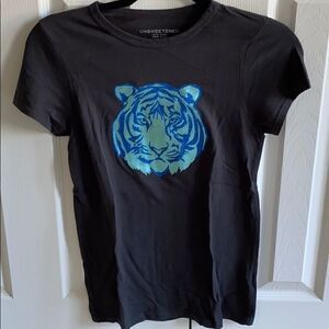 Unsweetened Black Tiger Aqua Metallic & Glitter Tiny Tee